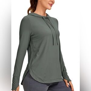 CRZ YOGA hoodie shirt in sage grey sage